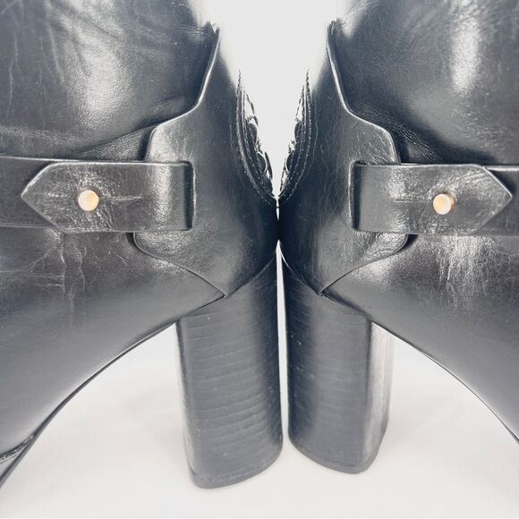 Black Leather Ankle Boots - Picture 13 of 16